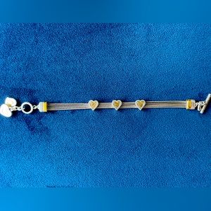 Brighton Two Toned Heart Bracelet